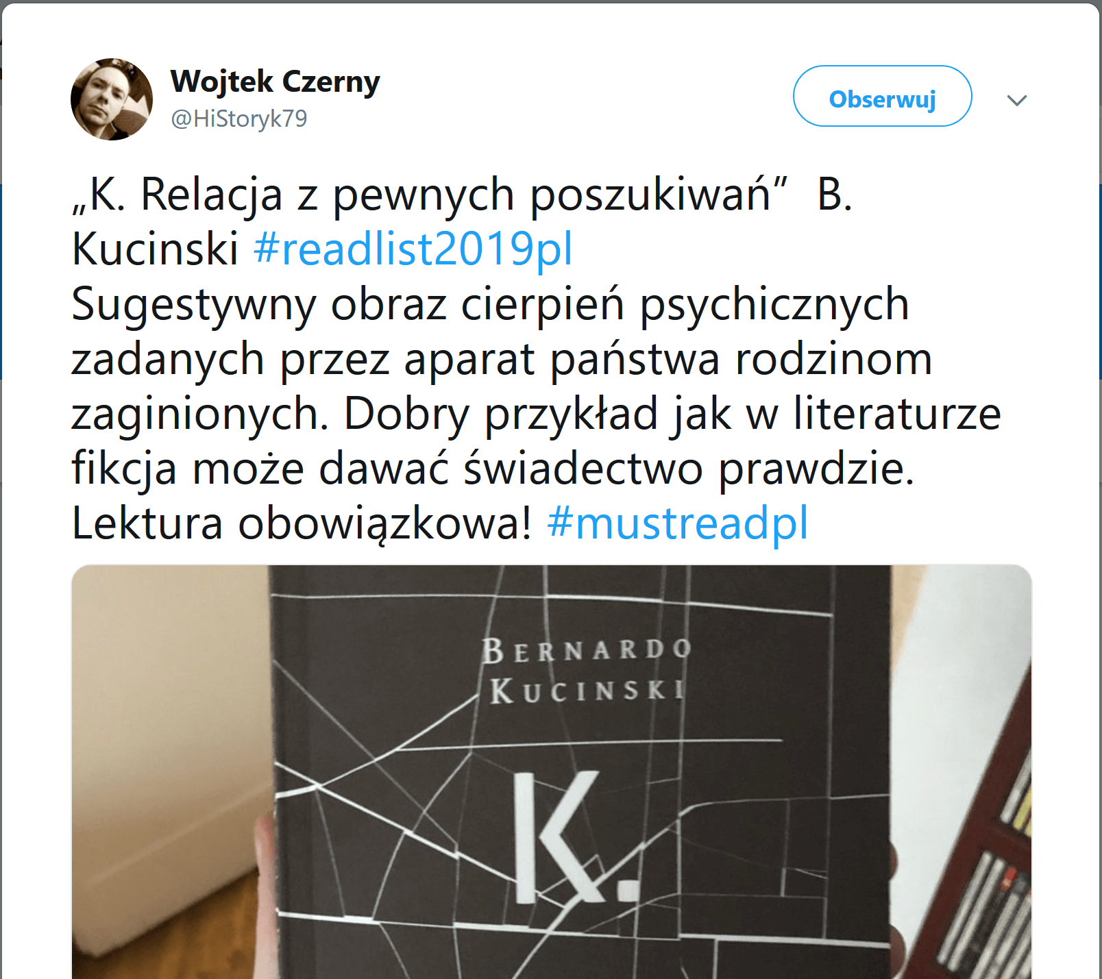 K. Relacja z pewnych poszukiwań