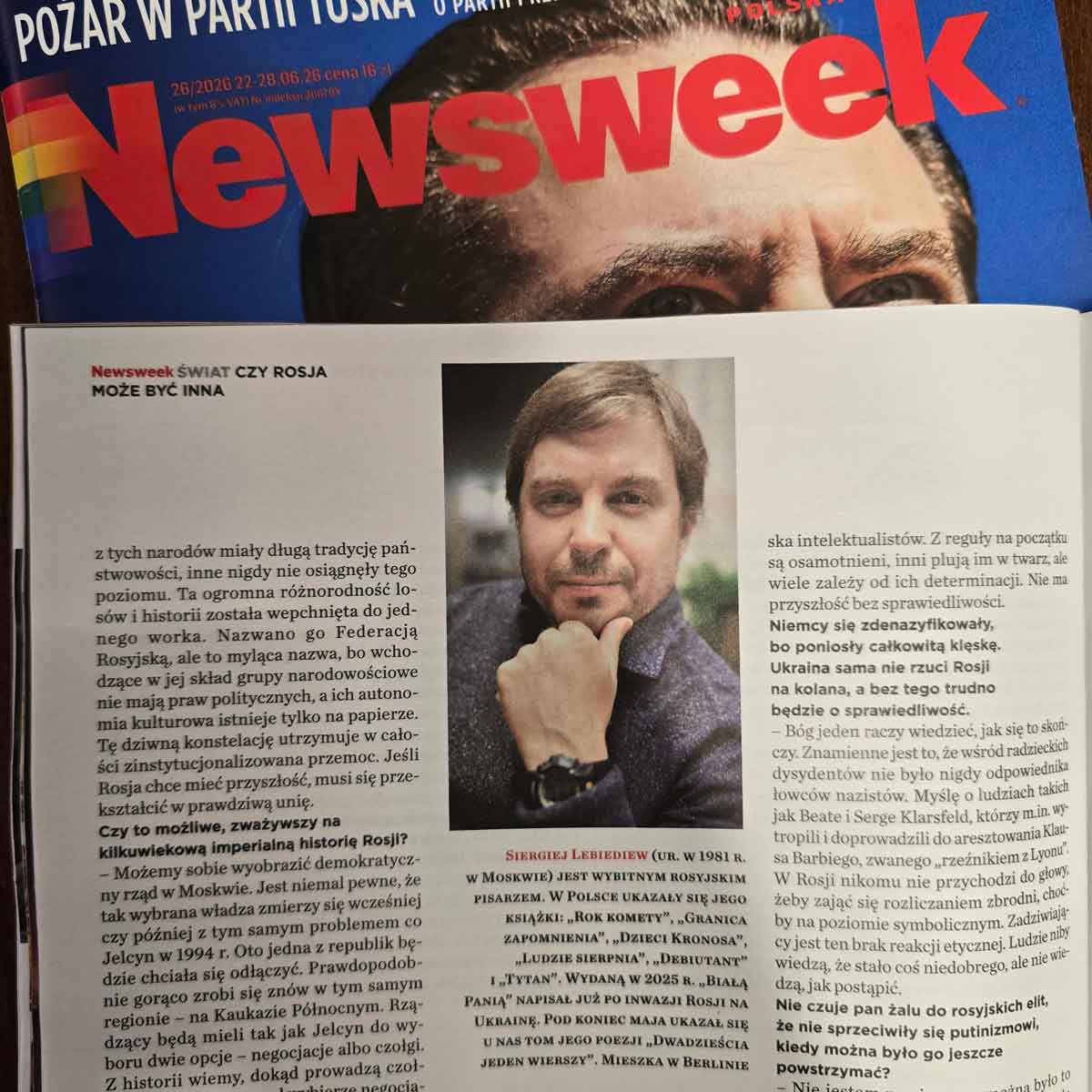Wywiad z Siergiejem Lebiediewem w Newsweeku